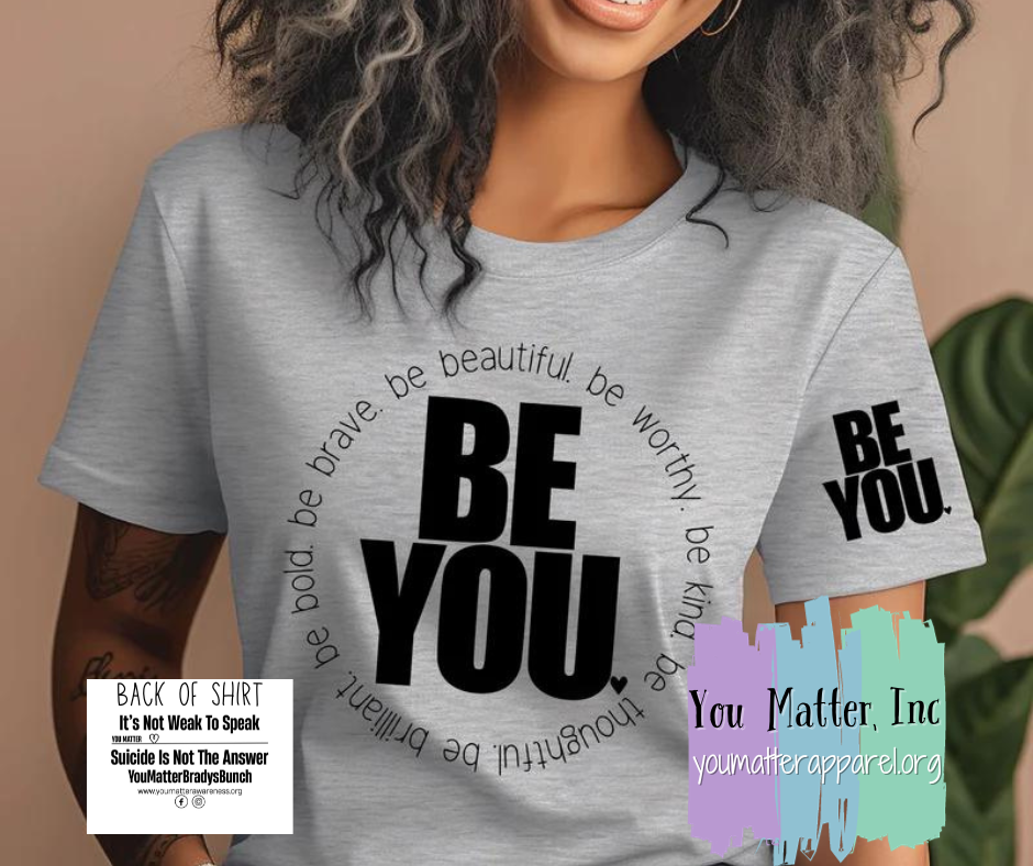 Be You w/ Sleeve Accent Apparel (BLACK INK)